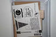 e STAMPIN UP RETIRED STAMPS EAT DRINK & BE SCARY 5 PC NUM HALLOWEEN SPIDER
