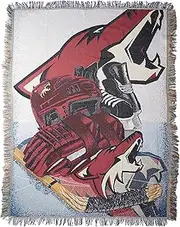 Officially Licensed NHL Homefield Ice Advantage Woven Tapestry Throw Blanket, 48" x 60", Multi Color
