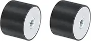 uxcell 40 x 30mm M8 Thread Female Rubber Mounts,Vibration Isolators,Replaces Anti Vibration Pads Flat Silent Block Base Block 2Pcs