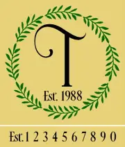 REUSABLE STENCIL ITEM 9300 U 12"x12" - ALPHABET "T" EST. SET -MYLAR STENCILS
