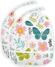 Absorbent Drool Bibs with Button Snap 2 Pack Infant Must Haves Little Fresh Safari Butterfly Floral desechables para