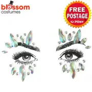 AS274 White Witch Adhesive Make Up Face Gems Rhinestones Jewels Stickers Tattoo