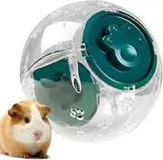 Hamster Exercise Ball, Fitness Running Wheel for Small Pets, Breathable Portable Cage Accessory, Multifunctional Rolling Toy for Hamsters Gerbils Mice, (1 x Clear), for Fun Playtime with Kids Teens