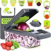 NR 12 in 1 Vegetable Slicer and Chopper Vegetable Chopper Onion Chopper Fruit Cutter Food Chopper Small Food Chopper Dicer Cucumber Slicer Salad Chopper Box Hand Chopper Onion Slicer