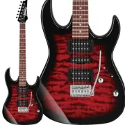 Gio Ibanez Grx70Qa Trb Transparent Red Burst Electric Guitar