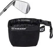 [Club Scrub] Golf Club and Golf Ball Cleaning Bag, Waterproof Clean Face Technology Liner, Detachable Clip, Machine Washable, Cleans Club Grooves, Dry Exterior (Neoprene or Microfiber Option Available)