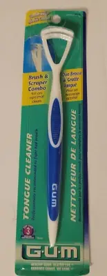 GUM - 760RB Dual Action Tongue Cleaner Brush and Scraper NEW