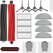 [isinlive] Accessories Kit Compatible with Roborock S8 Pro Ultra Robot Vacuum Cleaner, 1 Set Main Brush, 1 Rolling Brush, 4 HEPA Filters, 4 Side Brushes, 4 Mop Cloth Pads, 2 Dust Bags, 1 Cleaning Tool