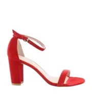 One word with thick high-heeled sandals 36,37.5,35.5 Red