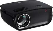 Devanti Mini Projector, USB HDMI Portable LED Movie Video Projectors Screen Home Theatre Outdoor Indoor Classroom Speaker, Wi-Fi HD 1080P with Remote Control AV Audio Cable Black