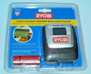 RYOBI Sonic Distance Measure with Laser Pointer Tape E49ST01 New