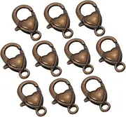 KALLORY 10pcs Heart-Shaped Lobster Buckle Necklace Clasps Love Lobster Clasps Heart Shape Lobster Clasps Bracelet Lobster Clasp Hand Chain Bracelet Charms Bracelets Snap Hooks Alloy