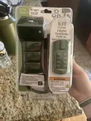 Eco Plugs 3 Outlet Yard Stake Timer With Remote Unopened NEW
