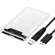 All-Transparent High Speed USB 3.0 to SATA HDD SSD Hard Drive Enclosure Storage Case