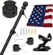 AIVIIN 6FT House Flag Pole Kit, Heavy Duty Stainless Steel Tangle Free Outdoor F