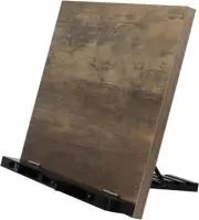 Bamboo Book Stand, Cookbook Holder Desk Reading With 5 Adjustable Height, And