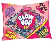 Charms Blow Pops 4 Flavor Assortment, Includes Blue Razzbery, Black Cherry, What A Melon, and Extreme Lemonade Assortment, 80 Count Bag