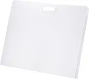uxcell 22 x 18 Inch Plastic Art Portfolio, Large Art Storage Bag with Handles, Waterproof Folder Container for Artwork Drawing Sketch Poster Photography Diamond Painted, Clear White