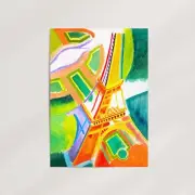 Eiffel Tower by Robert Delaunay (1924) Premium Wall Art Poster Print - Paris Art