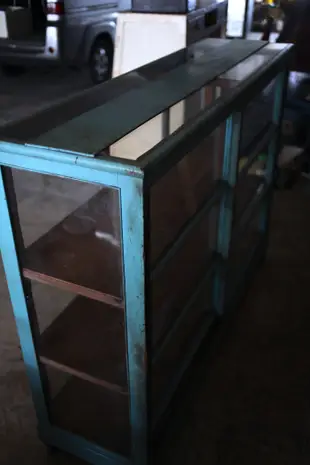 五面光 玻璃展示櫃 早期柑仔店百貨行 台灣檜木