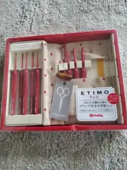 Tulip ETIMO Red Crochet Hook Set Red Japanese Craft Knitting Needle Kit USA