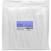 White Zip Ties 8 Inch (1000 pack) Heavy Duty Self Locking clear Zipties Bulk ...