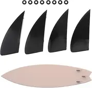 Surfboard Fins - Long-Lasting Surf Fins, Reinforced Removable Replacement Set for Surfing Paddle Swim Dive Light Equipment