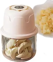 Electric Garlic Mincer | Portable Meat Mincer | 350ml Cordless Small Food Processor Rechargeable Vegetable Chopper Blender for Nuts Baby Food