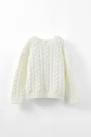 [Cotton On Kids] Cotton On Kids - Lucy Cable Jumper - Vanilla 5-6 VANILLA