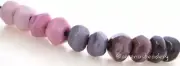 PINK to PURPLE Freeform NUGGETS * Lampwork Glass Beads TANERES sra - tiny rocks