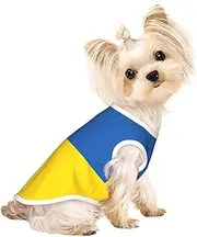 Flag of Ukraine print Dog Shirts for Small Dogs Stretchy T-Shirts Lightweight Tank Top Sleeveless Striped Vest