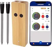 Wireless Meat Thermometer for Grilling and Smoking, 800FT Bluetooth Thermometer with Dual-Sensor Probe, Food Thermometer for BBQ, Oven, Smoker