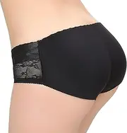 [XSDSLS] Women's Push Up Underpants Butt Lifter Panties Seamless Fake Ass Hip Padded Enhancers Figure-Shaping Bodice Briefs Padded Bodice Pants Hip Enhancer Shapewear, Black