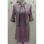 銀穗EN-SUEY專櫃 紫色二件式典雅洋裝 - 二手