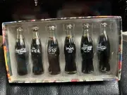 Vintage 1999 Coca Cola International Miniature Contour Bottle 6 Piece Set