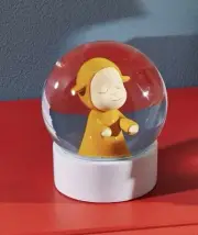 YOSHITOMO NARA 'Little Wanderer' 2025 Art Snow Globe Dome Multiple Yellow *NIB*