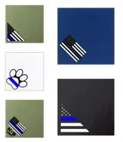 Thin Blue Line Dog Bandanas Custom Dog Jumbo Bandanas Police K9 Back the Blue