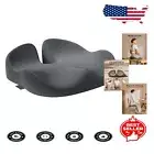 Extra Large Memory Foam Seat Cushion for Tailbone Pain Relief - Dark Gray