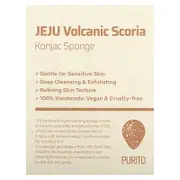 Purito, Jeju Volcanic Scoria, Konjac Sponge, 1 Sponge