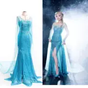 Adults Frozen Snow Queen Elsa Ladies Costume Cosplay Party Gowns Fancy Dress⊱