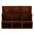 9 cubes wood showcases cabinet desktop wood storage shelf organizer
