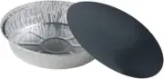 9ALB-9FL-100PCS 9" Round Foil Take-Out Pan with Board Lid