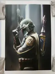 Star Wars Boba Fett art print slave one