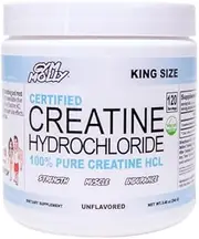 Gym Molly Creatine Hydrochloride (HCL) Powder, Highly Soluble Creatine Hydrochloride, Unflavored, Vegan, Workout Supplement for Men and Women, Muscle Builder Creatine Supplement (King Size)