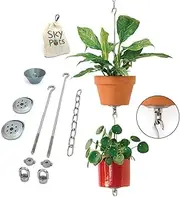 SkyPots – Two Pack, All-New Pot Hanging Kits + Accessories, Hang and Connect Your Everyday Pots with Drainage for Healthy Plants - Indoor/Outdoor - Build Vertical Gardens, Hang Individual Planters