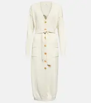 [Etro] Etro Embroidered wool, linen and cotton cardigan AU 6 white