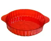 TUPPERWARE ACRYLIC MICROWAVE MICRO PLUS CAKE / PIE MOLD 7 CUPS RED NEW