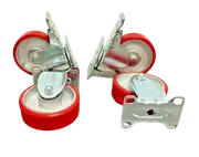5" (125mm) Heavy Duty Swivel Castor Wheels - 4 Piece Set