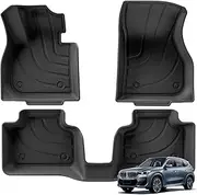 TPE 3D Car Floor Mats Trunk Pad Odorless Accessories Only Fit Left Hand Driver，Compatible with BMW X1 2023 2024(X1 LHD 3PCS)