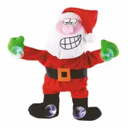 Animated Window Clinging Santa 30cm